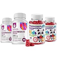 Kids Magnesium Gummies Sugar-Free 120 Count and Magnesium Gummies Sugar-Free 120 Count - Calm Magnesium Gummies Supplement for Children, Sugar-Free Magnesium Calm Chews for Kids & Adults