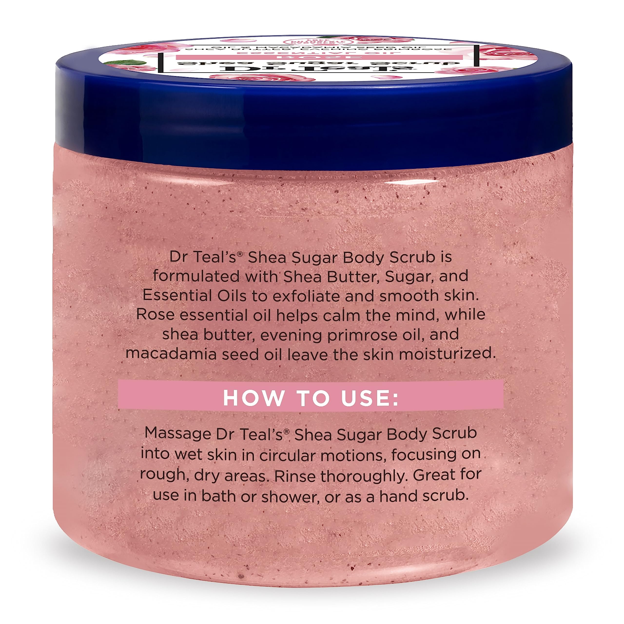 Dr Teal's Shea Sugar Scrub Trial Pack, Rose, Shea Butter, Citrus 19 oz (Pack of 3) (Packaging May Vary)