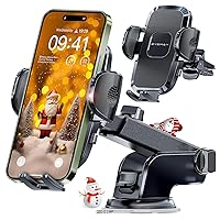 2023 Upgraded Car Phone Holder - [ Bumpy Roads Friendly ] Phone Mount for Car Dashboard Windshield Air Vent 3 in 1, Hand Free Mount for iPhone 15 14 13 12 Pro Max Samsung All Cell Phones