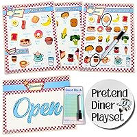 Pretend Resturant Menus For Kids, Diner Menu Playset For Play Food Play Kitchen Accessories, Kids Kitchen playset, Kitchen Set For Toddlers, Toy Kitchen Toys By PlayfulPrints