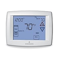 1F97-1277 Touchscreen 7-Day Programmable Thermostat for Single-Stage and Heat Pump Systems