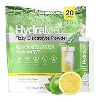 HydraLyte Electrolyte Powder Packets | Sparkling Lemon Lime Hydration Packets | Fast Dissolve Electrolyte Powder for Rehydration Solutions | Low Sugar Hydration Powder Packets (8 oz Serving, 20 Count)