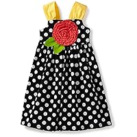 Bonnie Jean Little Girls' Knit Chunky Flower On Bodice Dress