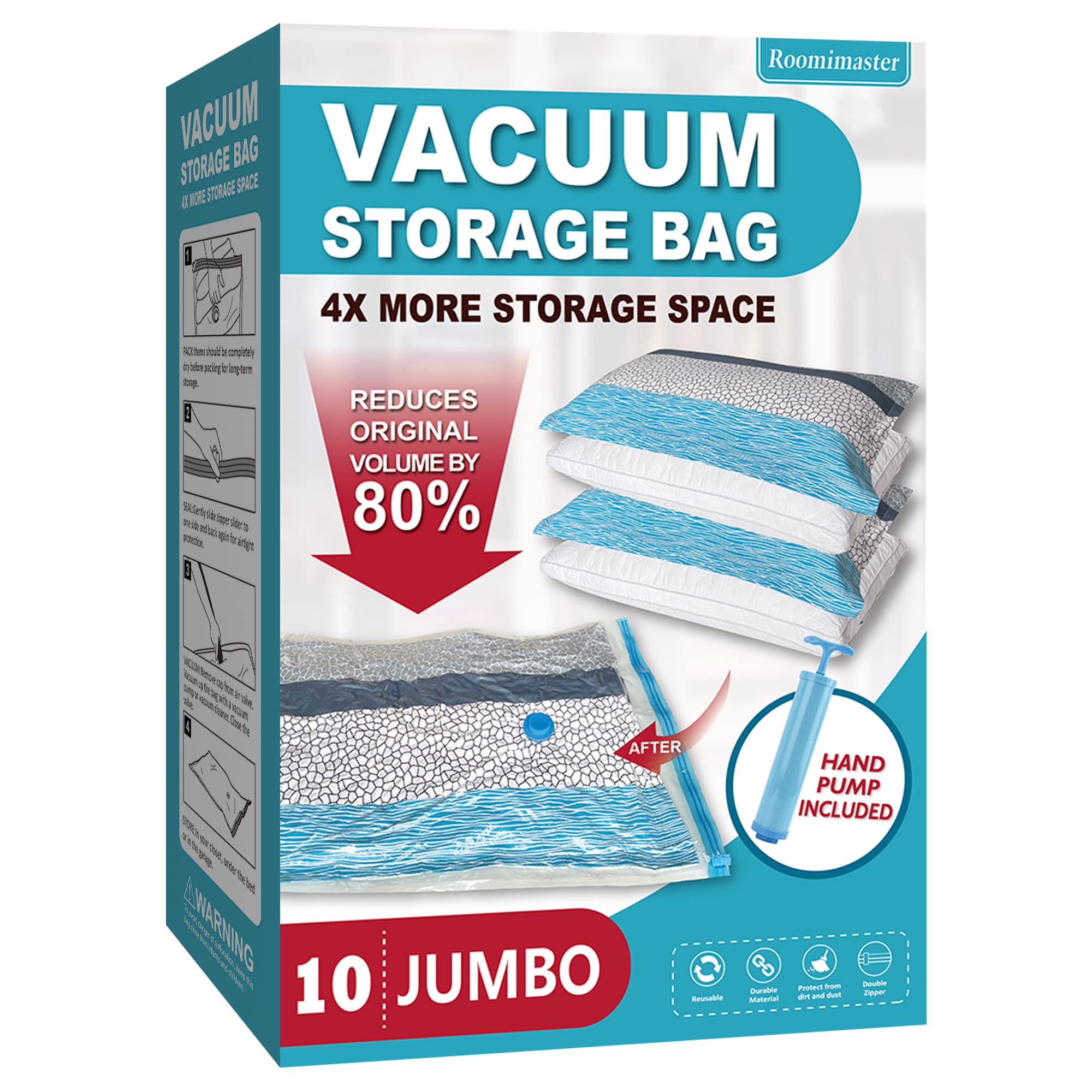 Extra Large 3d Vacuum Storage Bag - Free Up 80% Space For Comforters,  Blankets, Bedding, Clothes, Quilts, Duvets & More! Christmas, Halloween,  Thanksgiving Day Gift - Temu