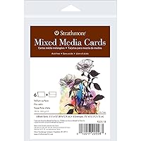 Strathmore 400 Series Mixed Media Cards, Announcement Size, 3.5x4.875 inches, 6 Pack, Envelopes Included - Custom Greeting Cards for Weddings, Events, Birthdays