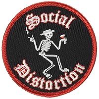 C&D Visionary Application Social Distortion Skelly Patch , Black