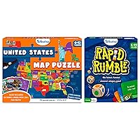 Skillmatics United States Map Puzzle & Rapid Rumble Bundle, Fun Educational Games for Kids and Adults for Kids, Teens & Adults