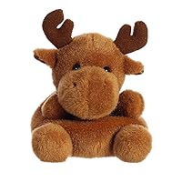 Aurora® Adorable Palm Pals™ Cinnamon Moose™ Stuffed Animal - Pocket-Sized Fun - On-The-Go Play - Brown 5 Inches