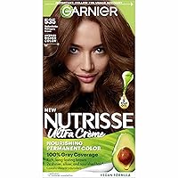 Hair Color Nutrisse Nourishing Creme, 535 Medium Golden Mahogany Brown (Chocolate Caramel) Permanent Hair Dye, 1 Count (Packaging May Vary)