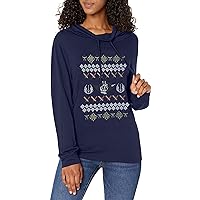 STAR WARS Jedi Holiday Women's Cowl Neck Long Sleeve Knit Top