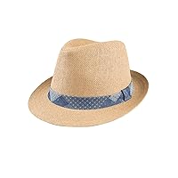 Levi's Men's Lightweight Straw Fedora Panama Hat