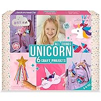 jackinthebox Unicorn Crafts for Kids Ages 5-8, 6-in-1 Unicorn Gifts for Girls, Unicorn Craft Kit, Unicorn Toys, Unicorn Arts and Crafts for Girls Aged 5 6 7 8 Years
