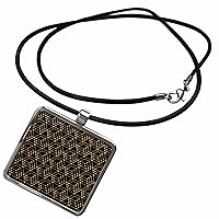 Black and Image of gold Ornamental Diamond Geometric... - Necklace With Pendant (ncl_358865)