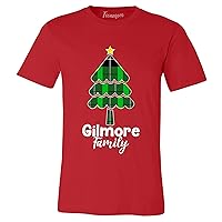 Buffalo Plaid Christmas Tree Shirt Christmas Family Personalized Womens T-Shirt