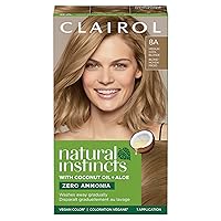 Clairol Natural Instincts Demi-Permanent Hair Dye, 8A Medium Cool Blonde Hair Color, Pack of 1