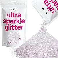 Hemway Premium Ultra Sparkle Glitter Multi Purpose Metallic Flake for Arts Crafts Nails Cosmetics Resin Festival Face Hair - Mother of Pearl Iridescent - Microfine (1/256