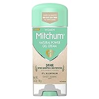 Mitchum Natural Power Gel Cream for Women, Sweet Jasmine, 3.4 oz.