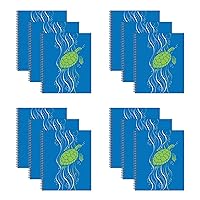 New Leaf Paper Large Spiral Bound Designer Notebooks, Pack of 12, Sea Turtles Design, 11