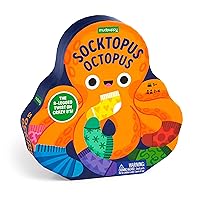 Mudpuppy Socktopus Octopus – 8 Legged Version of Classic Kids Crazy 8’s Memory Game with Color Matching and Pattern Recognition for Children Ages 5 and Up, 2-4 Players