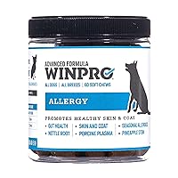 WINPRO Pet Allergy Grain-Free Plasma-Powered Soft Chews, 60 Chews, Natural Blood Protein Supplements for Dogs Providing Relief from Itchy, Irritated Skin, Made in The USA