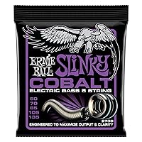 Ernie Ball Power Slinky Cobalt 5-String Electric Bass Strings 50-135 Gauge