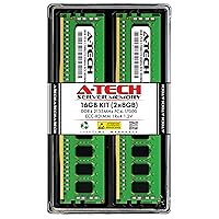 A-Tech 16GB Kit (2x8GB) DDR4 2133MHz PC4-17000 ECC RDIMM 1Rx4 1.2V Single Rank ECC Registered DIMM 288-Pin Server & Workstation RAM Memory Upgrade Modules (A-Tech Enterprise Series)