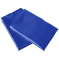 Morning Glamour 2-Pack Standard Satin Pillowcases-Royal Blue Envelope Closure, for Beautiful Hair and Skin, for Women