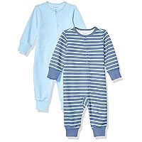 Hanes Unisex-Baby Hanes Baby Sleep & Play Suits, Ultimate Flexy Pajamas For Boys & Girls, 2-Pack