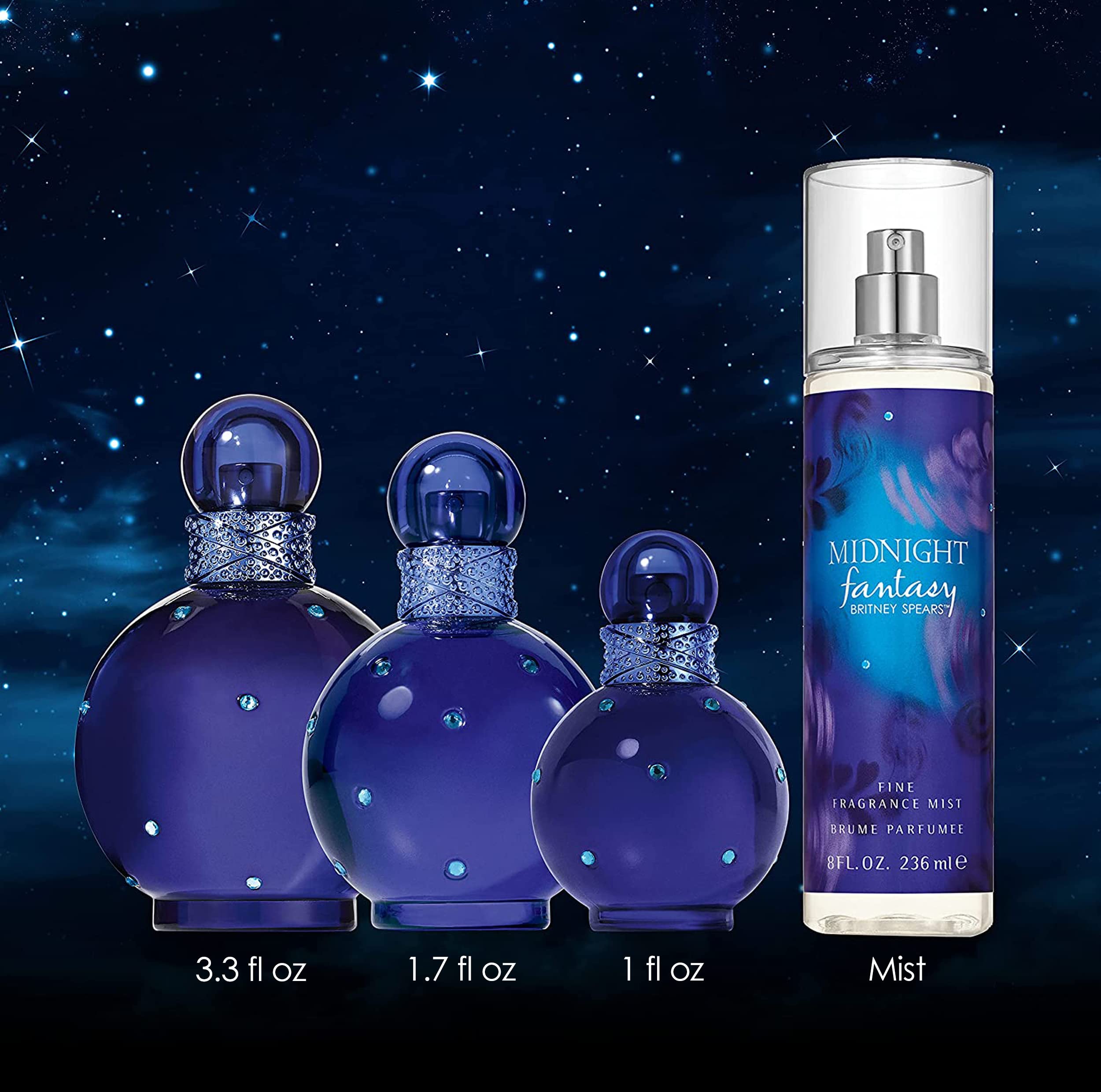 Britney Spears Women's Perfume, Midnight Fantasy, Eau De Parfum EDP Spray for Women, 3.3 Fl Oz