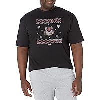 Marvel Big & Tall Man: Miles Morales Spider Cat Sweater Men's Tops Short Sleeve Tee Shirt