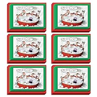 NobleWorks - 36 Humor Christmas Greeting Cards Bulk Boxed Set with Envelopes (1 Designs, 36 Each) Funny Holiday Merry Christmas Card Pack for Men and Women - Invite Snowman CB1539-36