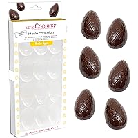 6753 Rigid Chocolate Egg Mould with 12 Easter Egg Imprints - Professional Quality Baking Accessory