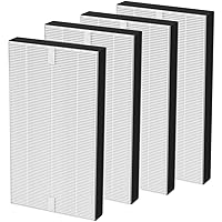 4 Pack F1 True HEPA Repalcement Filter Compatible with 3M Filtrete Room Air Purifier Models FAP-C01-F1,FAP-T02-F1, FAP-C01BA-G1, FAP-T02WA-G1, FAP-ST02W and FAP-ST02N
