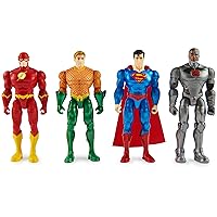 DC Comics, Justice League 4-Pack, 4-inch Action Figures | The Flash, Superman, Aquaman, Cyborg | Collectible Kids Toys for Boys and Girls Ages 3 and Up