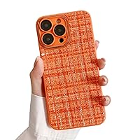 Pretty Girl Women's Phone Case, TPU+Velvet Soft Bumper, Lens Protection, Shockproof and Breathable, for iPhone 15 14 12 11 13 Pro Max 14 15 Plus Phone Models Orange