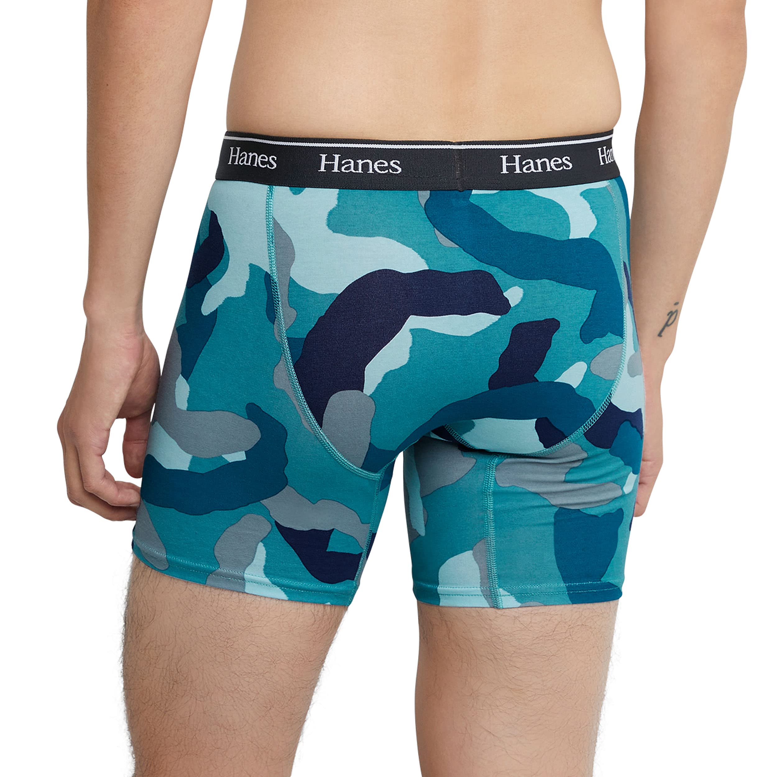 Hanes Originals Men’s Boxer Briefs & Trunks, Stretch Cotton Moisture-Wicking Underwear, Modern Fit Low Rise, Multipacks