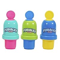 Fubbles Bubbles No-Spill Bubble Tumbler for Babies Toddlers and Kids | Includes 6oz Bubble Solution and Bubble Wand (Tumbler Colors May Vary)