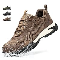 ulogu Waterproof Steel Toe Shoes for Men Comfy Lightweight Non Slip Safety Work Sneakers 6-Month Warranty