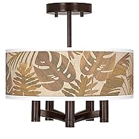 Ava Modern Ceiling Light Semi-Flush Mount Fixture Tiger Bronze 14