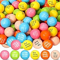 100 Pcs Stress Balls Motivational Anxiety Stress Relief Ball, Hand Exercise Balls Inspirational Stress Toy Bulk Encouraging Gifts for Coworkers Adults Stress Anger Fidget Relief, 6 Colors