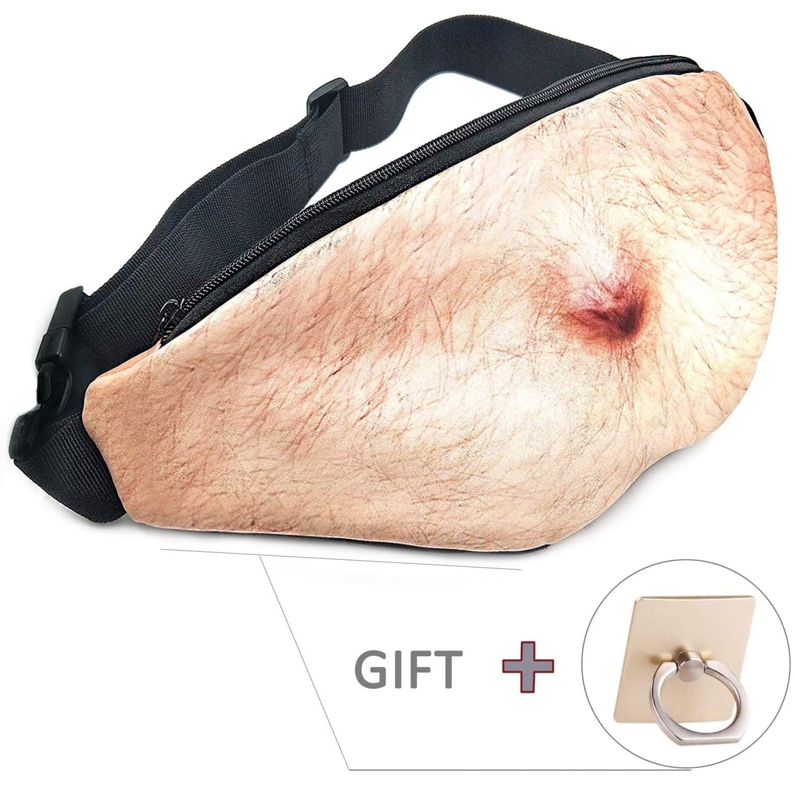 Dad Bag Fanny Pack Gifts-3D Men Beer Belly Waist Packs, White Elephant Gifts Exchange Waterproof Fanny Pack Unisex Funny Gag Gifts for Father's Day, Christmas