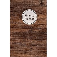 Finance Planner: Take control of your money. Incl. Monthly budgets, Expense and Debt payment tracker, Savings tracker, No spending challenge, Debt ... (Wooden look, brown. Soft matte cover).