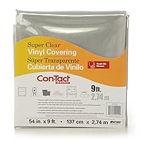 Multipurpose Vinyl Covering, 54-Inches by 9-Feet, Heavy Clear