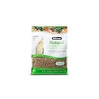 ZuPreem Natural Pellets Bird Food for Medium Birds, 2.5 lb (Pack of 2) - Daily Nutrition, Made in USA for Cockatiels, Quakers, Lovebirds, Small Conures