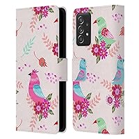 Head Case Designs Officially Licensed Haroulita Color Bird Cute Flower Pattern Leather Book Wallet Case Cover Compatible with Samsung Galaxy A53 5G (2022)