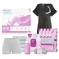 Labor, Delivery, & Postpartum Kit, Baby Shower Gifts, Socks, Peri Bottle, Nursing Gown, Disposable Underwear, Ice Maxi Pads, Pad Liners, Perineal Foam, Toiletry Bag (15pc Gift Set)