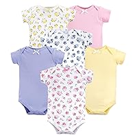 Luvable Friends Baby Girls' Cotton Bodysuits