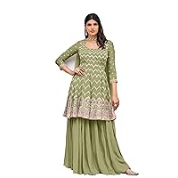 STELLACOUTURE indian newest arrival sharara type heavy blooming salwar suit for women with dupatta (2271-O)