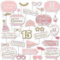 Big Dot of Happiness Funny Mis Quince Anos - Quinceanera Sweet 15 Birthday Party Photo Booth Props Kit - 30 Count