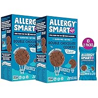 Allergy Smart Crunchy Vegan Cookies | Gluten Free, Nut Free, Egg Free, Soy Free, Dairy Free, Non GMO, Kosher | Delicious Plant Based School Snack for Kids & On the Go | 10 INDIVIDUALLY WRAPPED 2 Packs